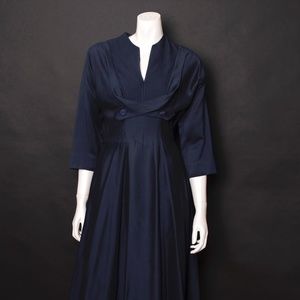 50's Dark Blue Cocktail Dinner Evening Dress